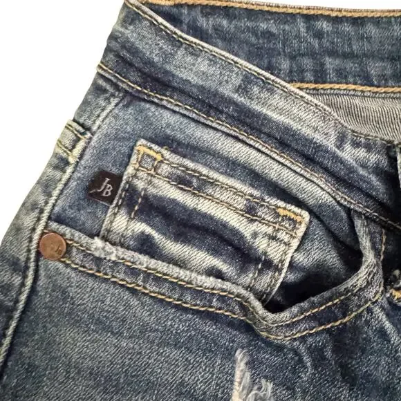 Judy Blue Jeans Womens 3 26 Boyfriend Fit Distressed Ripped Medium Wash Denim - Picture 5 of 16